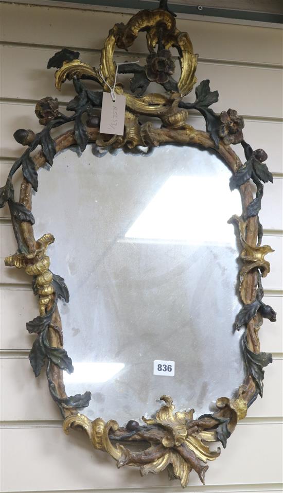 A giltwood mirror width 45cm